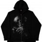 Fallen Corpse Print Zip Up Hoodie