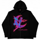 Angel of the Night Print Zip Up Hoodie
