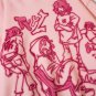 Pink Cartoon Line Character Print Hoodie