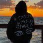 I See The World Through Black Print Hoodie