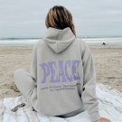 Peace Print Long Sleeve Hoodie