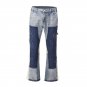 Men's High Street Style Splashed Color Block Deconstructed Flared Jeans