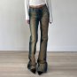 Vintage Distressed Botanical Embroidered High Waist Jeans