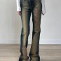 Vintage Distressed Botanical Embroidered High Waist Jeans