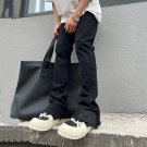 Casual Solid Flared Jeans