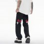Men's Street Pink Cross Patch Jeans