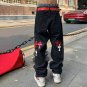 Men's Street Pink Cross Patch Jeans