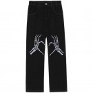 Street Style Skull Heart Loose Jeans
