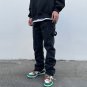 Men's Graffiti Splashed Ink Destroys Casual Retro Vibeo High Street Flared Jeans