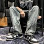 Men's Vintage Wash Cross Cargo Boyfriend Street Jeans