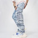 Men's Boyfriend Street Denim Raw Edge High Street Jeans