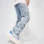 Men's Boyfriend Street Denim Raw Edge High Street Jeans