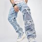 Men's Boyfriend Street Denim Raw Edge High Street Jeans