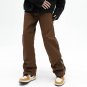 Men's High Street Brown Casual Retro Flared Jeans