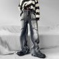 Niche Design Sense Tooling Raw Edge Wide-Leg Jeans