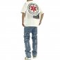 Street Style Washed Patches Cracked Mosaic Jeans