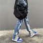 Street Style Washed Splash Mosaic Jeans