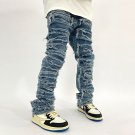 Men's High Street Washed Whiskered Harem Patch Jeans