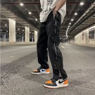 Casual Solid Color Zipper Pants