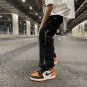 Casual Solid Color Zipper Pants