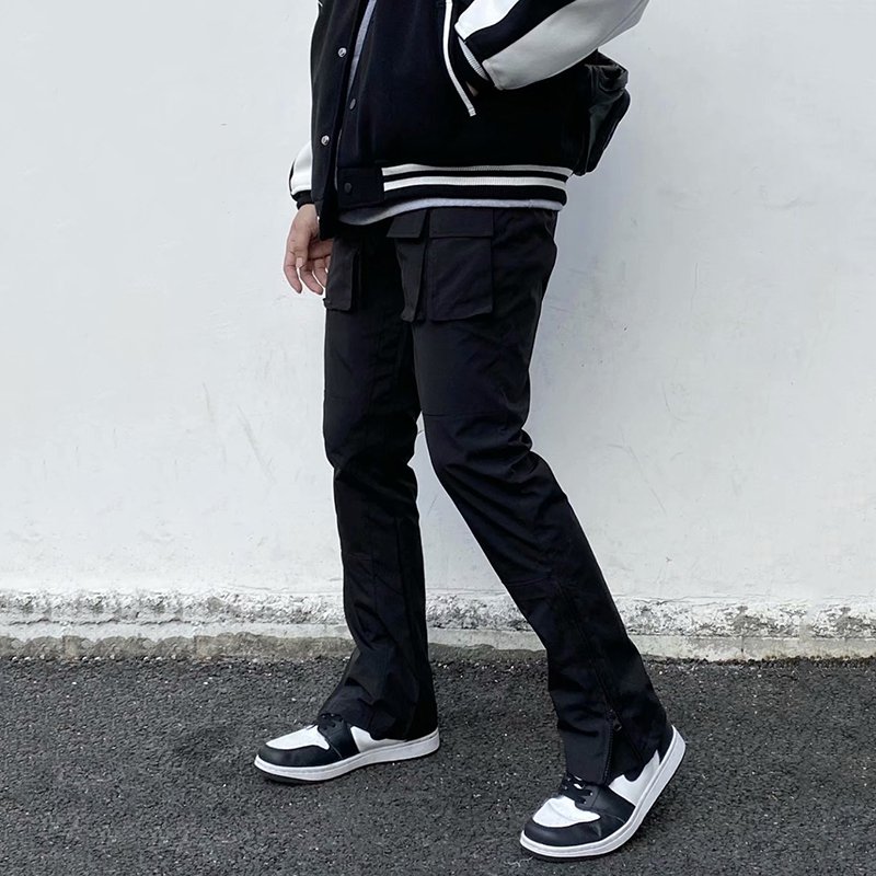 Casual Multi-Pocket Straight-Leg Pants