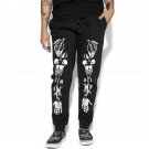 Dark Contrasting Skull Hand Personalized Printed Casual Trousers