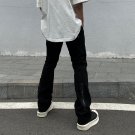 Casual Solid Color Rivet Zipper Pants