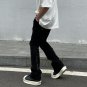 Casual Solid Color Rivet Zipper Pants