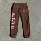 Retro Street Graphic Brown Sweatpants