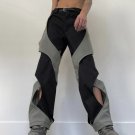 Contrast Color Patchwork Hollow Pants