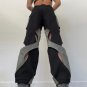 Contrast Color Patchwork Hollow Pants