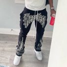 Men's Heartless Print Flared Sweatpants