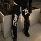 Men's Vintage Pentagram Contrast Flared Sweatpants