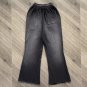 Black Vintage Mummy Hip-hop Stylish Washed Casual Flared Trousers