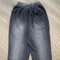 Black Vintage Pullover Hip-hop Stylish Washed Casual Flared Trousers