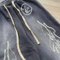Black Vintage Pullover Hip-hop Stylish Washed Casual Flared Trousers