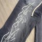 Black Vintage Pullover Hip-hop Stylish Washed Casual Flared Trousers