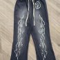Black Vintage Pullover Hip-hop Stylish Washed Casual Flared Trousers