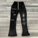 Men's Love & Peace Print Flared Sweatpants