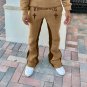 Men's Cross Graphic Contrast Flared Sweatpants