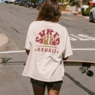 Surf Up Hawaii Print Loose T-shirt
