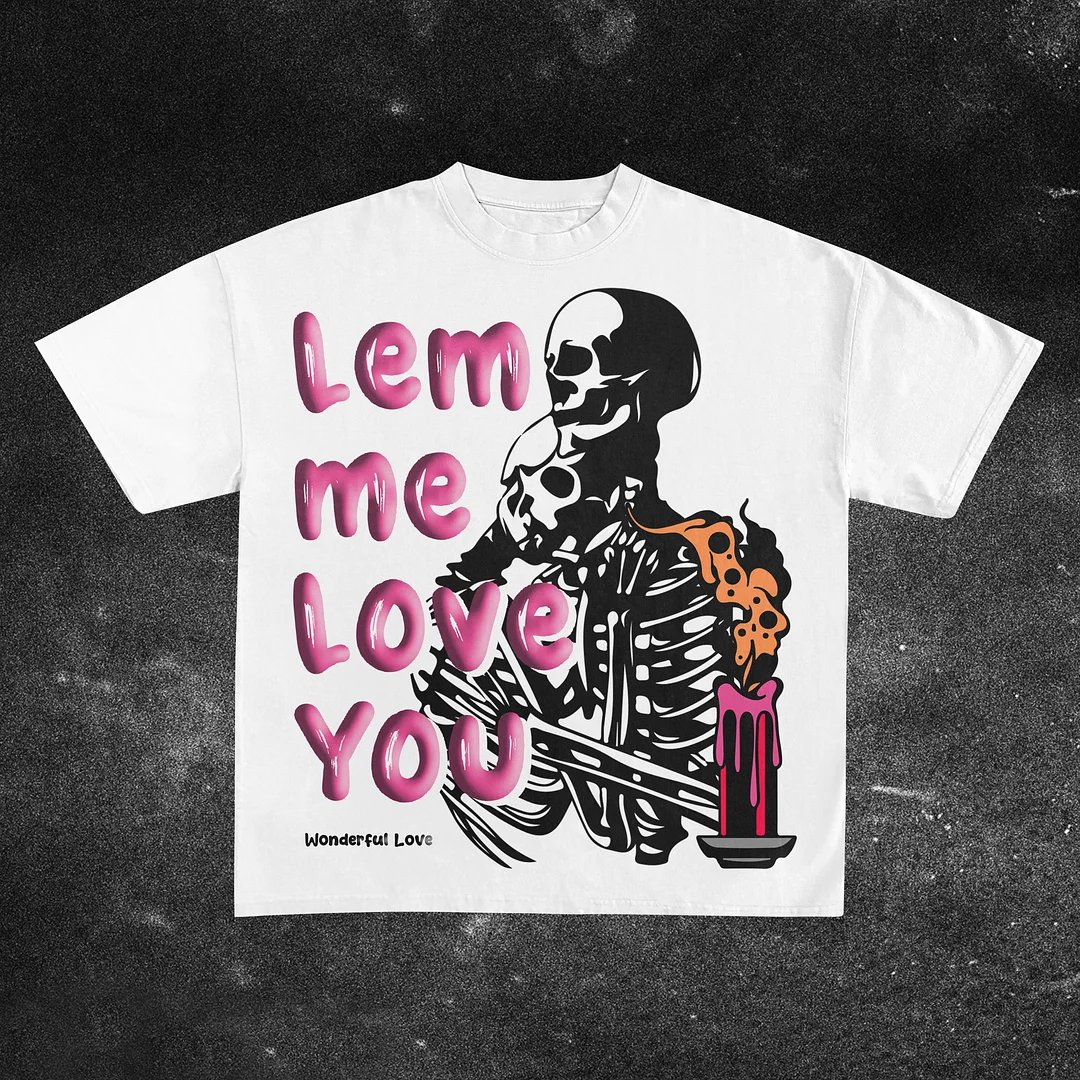 Casual Personalized Letter Skull Pattern Cotton Short Sleeve T-Shirt