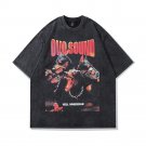 Washed Oversized Men Gothic T-Shirts Hip Hop Streetwear Doberman Dog T-Shirts