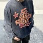 High Street Hip Hop Harley Retro Washed Long Sleeve T-Shirt
