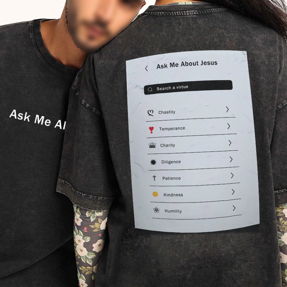 Ask Me About Jesus Unisex Washed T-Shirt