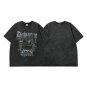 High Street Diablo Doberman Old T-shirt Hip Hop Street Short Sleeve