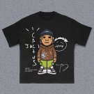 Punk Rapper Cartoon Image Print T-Shirt