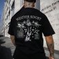 Cartoon Letter Print Short Sleeve T-Shirt