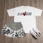 Loser Lover Print T-Shirt And Shorts Co-Ord