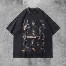 Vintage Oversized Doberman Print Washed T-Shirt